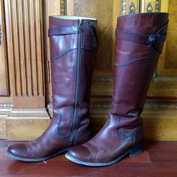FRYE wide calf leather boots size 8 B - Picture 3 of 8